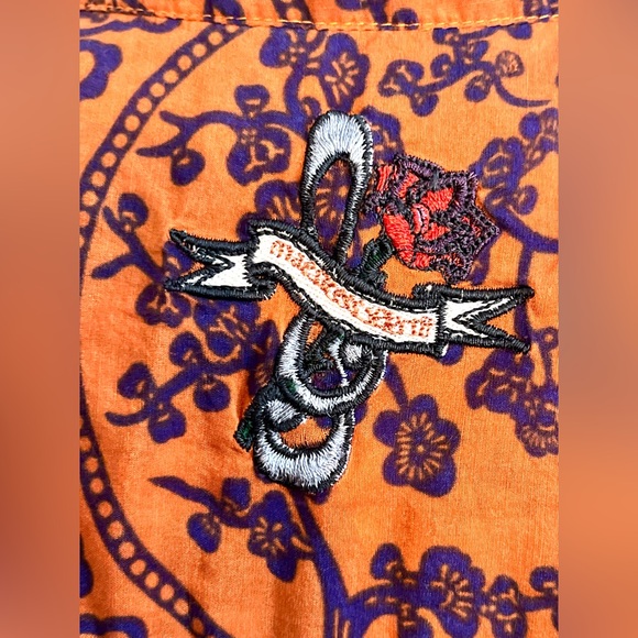 EUC S Odd Molly Vibrant Blue Orange Dress - Picture 10 of 12